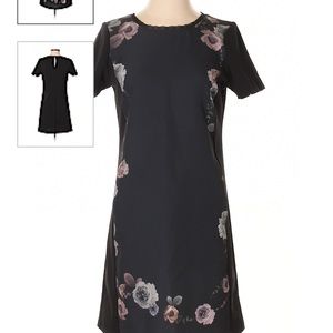 Simply Vera Vera Wang Floral Flower Black Dress